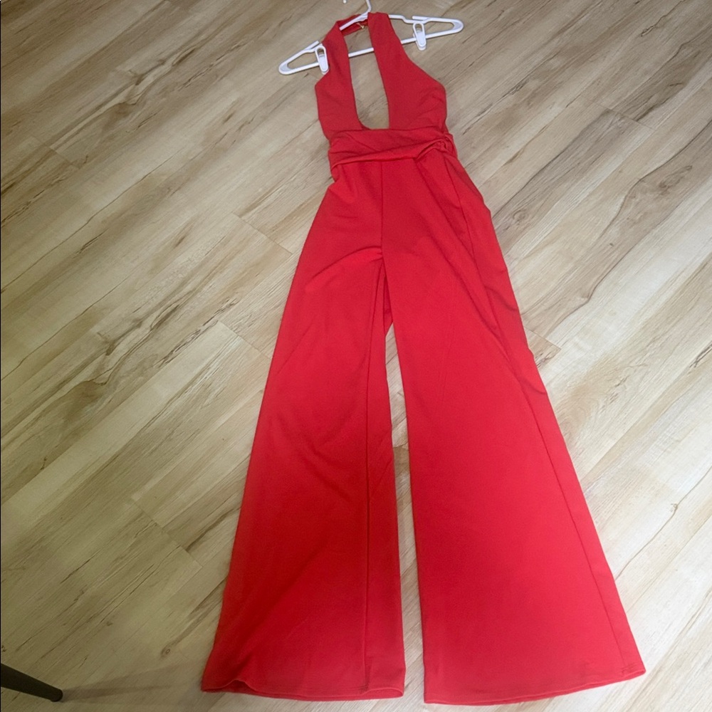 Fashion Nova Vibrant Red Jumpsuit